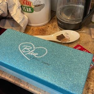 Blue. Betsy Johnson. White shoes